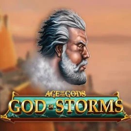 Age Of The Gods: God of Storms slot logo by Playtech at Casoo Casino