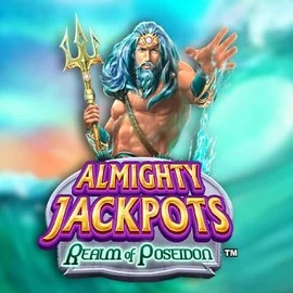 Almighty Jackpots – Realm of Poseidon logo by Novomatic at Casoo Casino