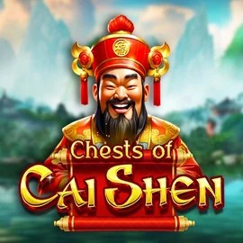 Chests of Cai Shen online game logo by Pragmatic Play on casoocasino.co