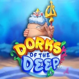 Dorks of the Deep slot logo by Hacksaw Gaming at Casoo Casino