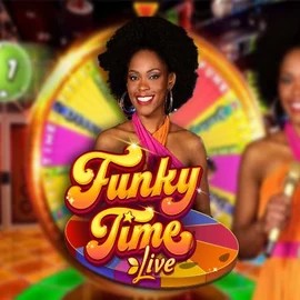 Funky Time by Evolution, showcased at casoocasino.co – game logo
