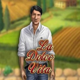 La Dolce Vita slot logo by Gamomat at Casoo Casino