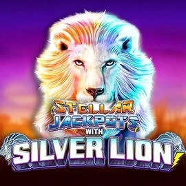 Stellar Jackpots with Silver Lion slot logo by Lightning Box Game at Casoo Casino